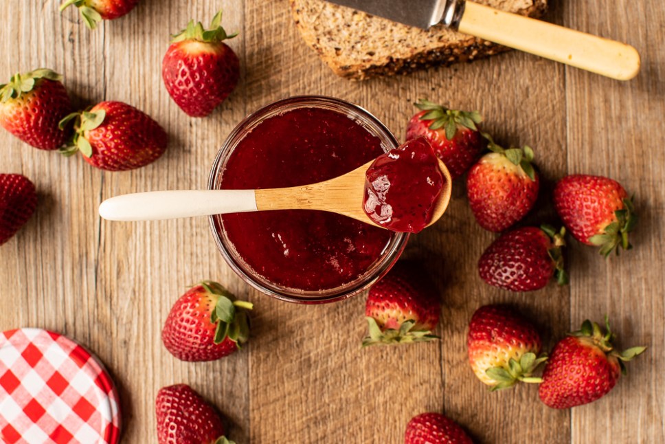 marmellata di fragole con spremipomodoro Reber