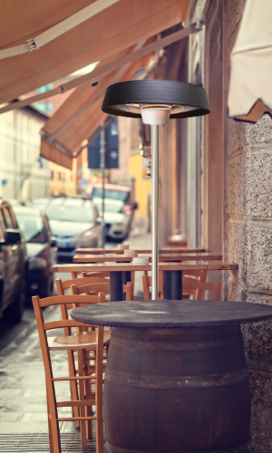 fungo riscaldante Venus per esterni bar e balconi