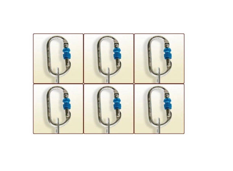 Moschettoni di sicurezza con doppia sicura a vite 6 Pezzi Agritech Store