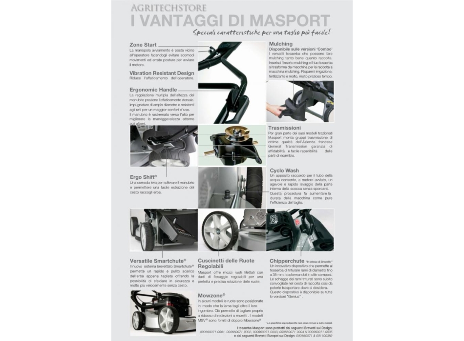 Tosaerba con Scocca in Acciaio MASPORT Serie 200 Agritech Store