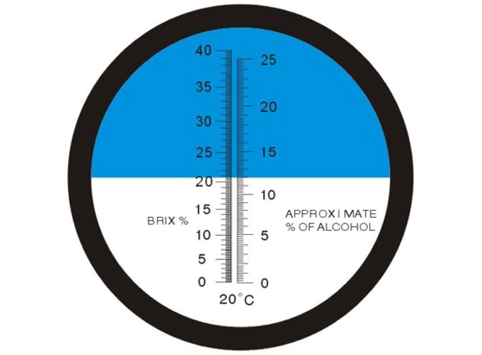 Rifrattometro Alcoolometro ottico RHW 25 Brix ed Alcool Agritech Store
