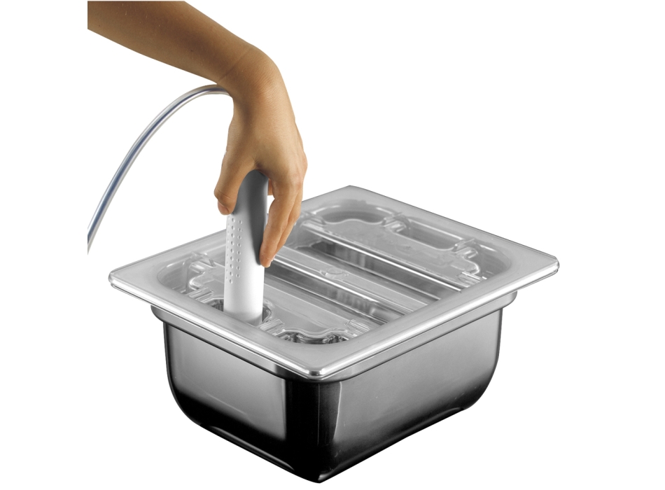 Vasca Inox H 200 1/1 Gastronorm e coperchio policarbonato Agritech Store