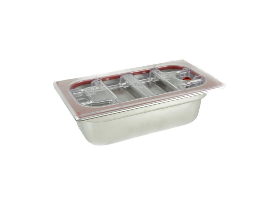 Vasca Inox H 100 1/3 Gastronorm e coperchio policarbonato Agritech Store