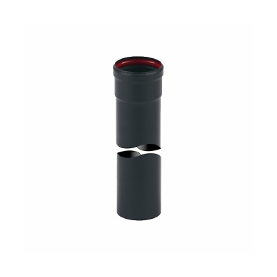 Tubo Inox Verniciato Nero con guarnizione Metri 1 x Ø 80 mm