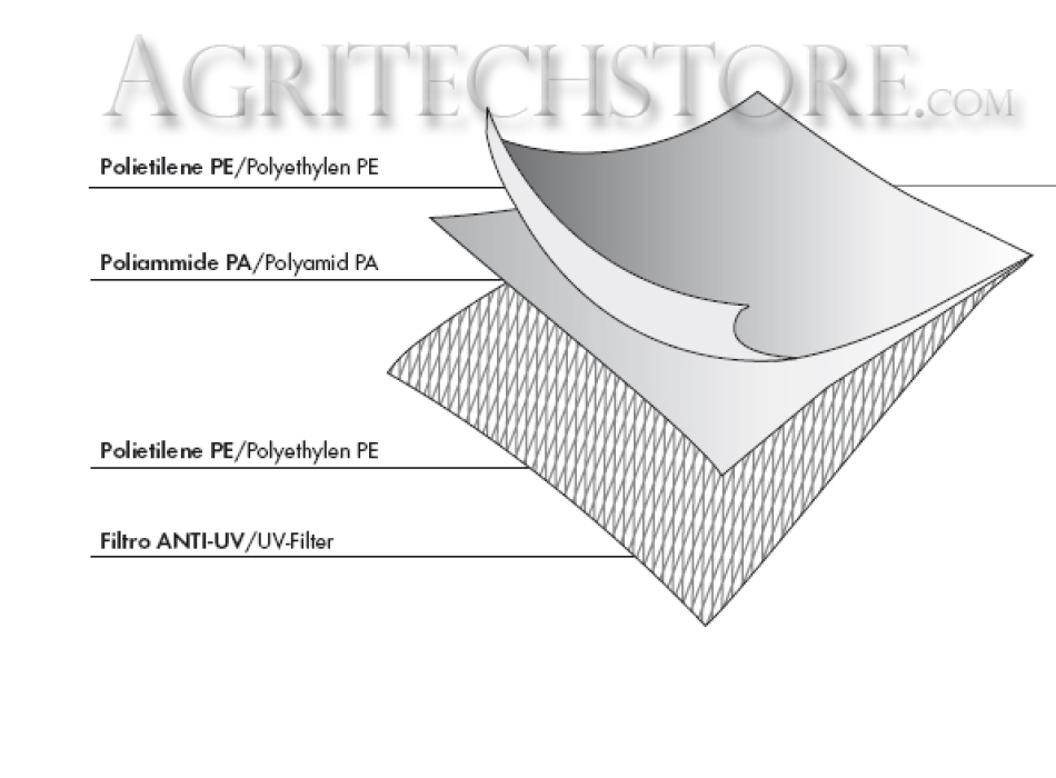 Sacchetti goffrati 25X35X900 pezzi per sottovuoto 6724N Agritech Store