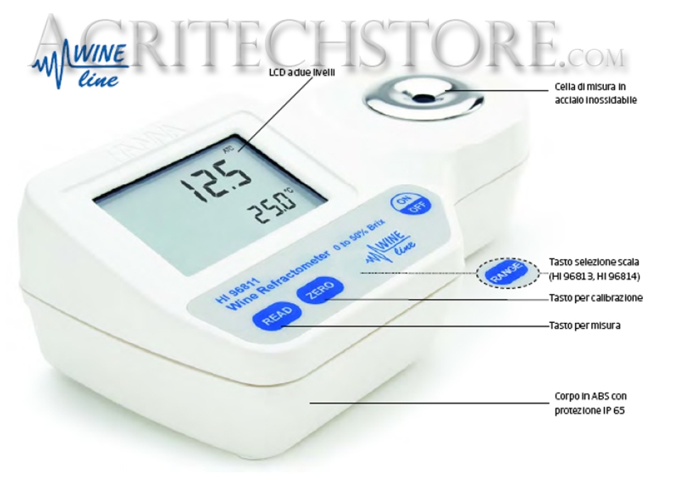 Rifrattometro digitale HI 96811 Agritech Store