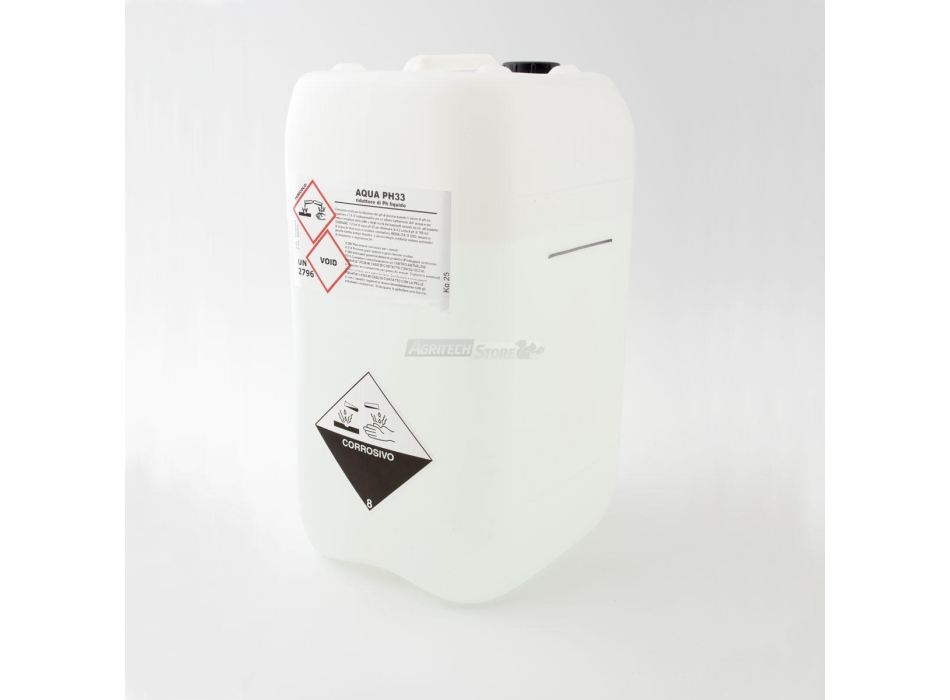 Aqua pH33, Riduttore pH liquido tanica 25 kg Agritech Store