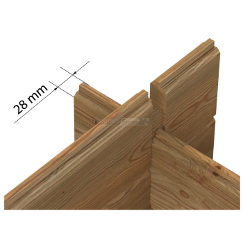 Arisa– Casetta da Giardino in Legno di Abete Marrone 250X250cm Agritech Store