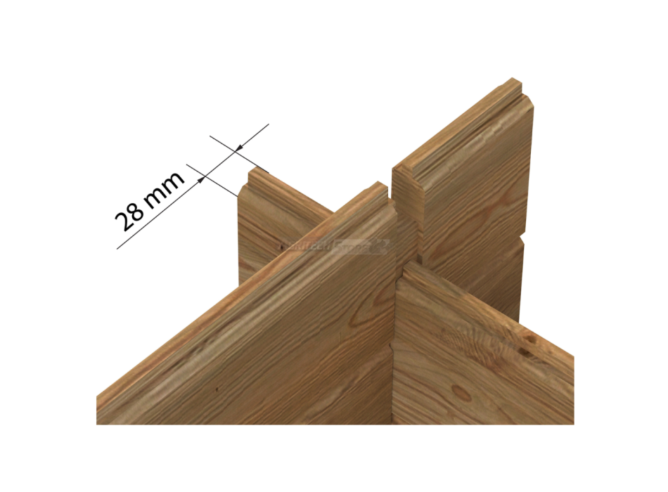 Arisa– Casetta da Giardino in Legno di Abete Marrone 250X250cm Agritech Store