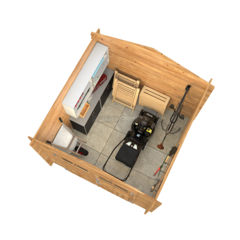 Arisa– Casetta da Giardino in Legno di Abete Marrone 250X250cm Agritech Store