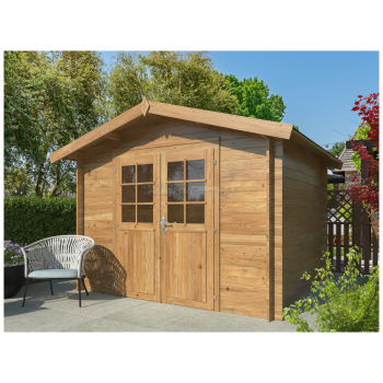 Arisa– Casetta da Giardino in Legno di Abete Marrone 250X250cm Agritech Store