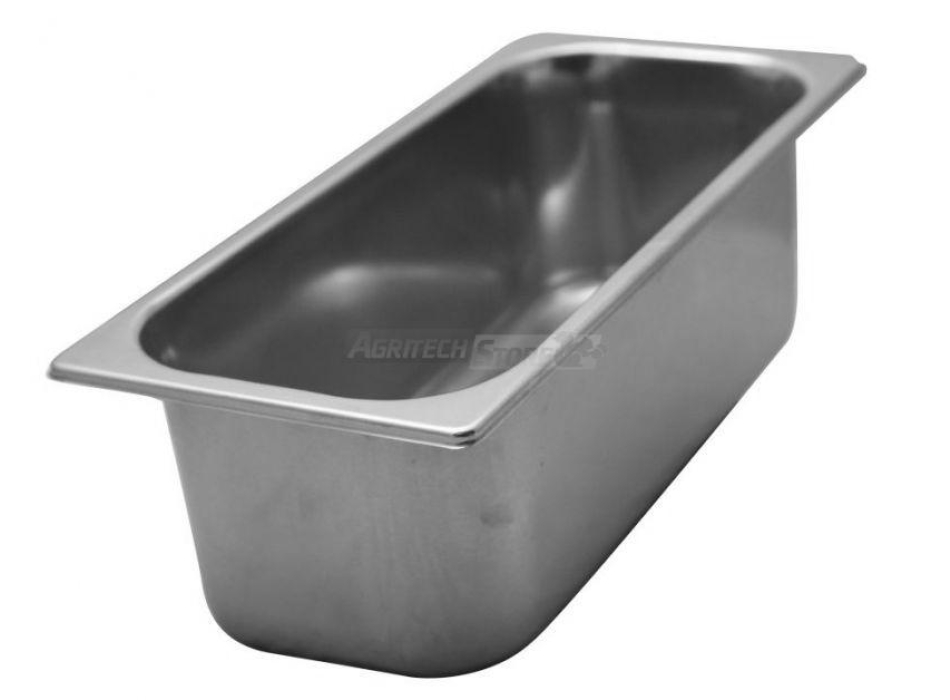 Bacinella per gelateria in acciaio inox h 120 mm 5 lt. spessore 0,6 mm Agritech Store