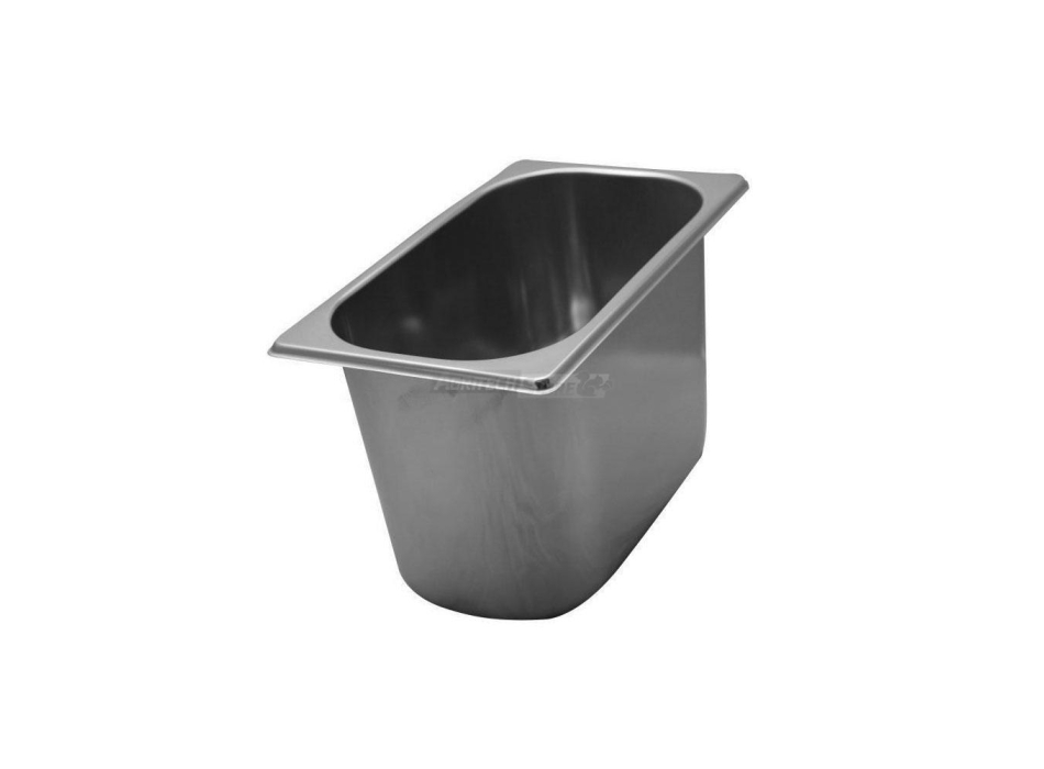 Bacinella per gelateria in acciaio inox h 170 mm 4,7 lt. Agritech Store