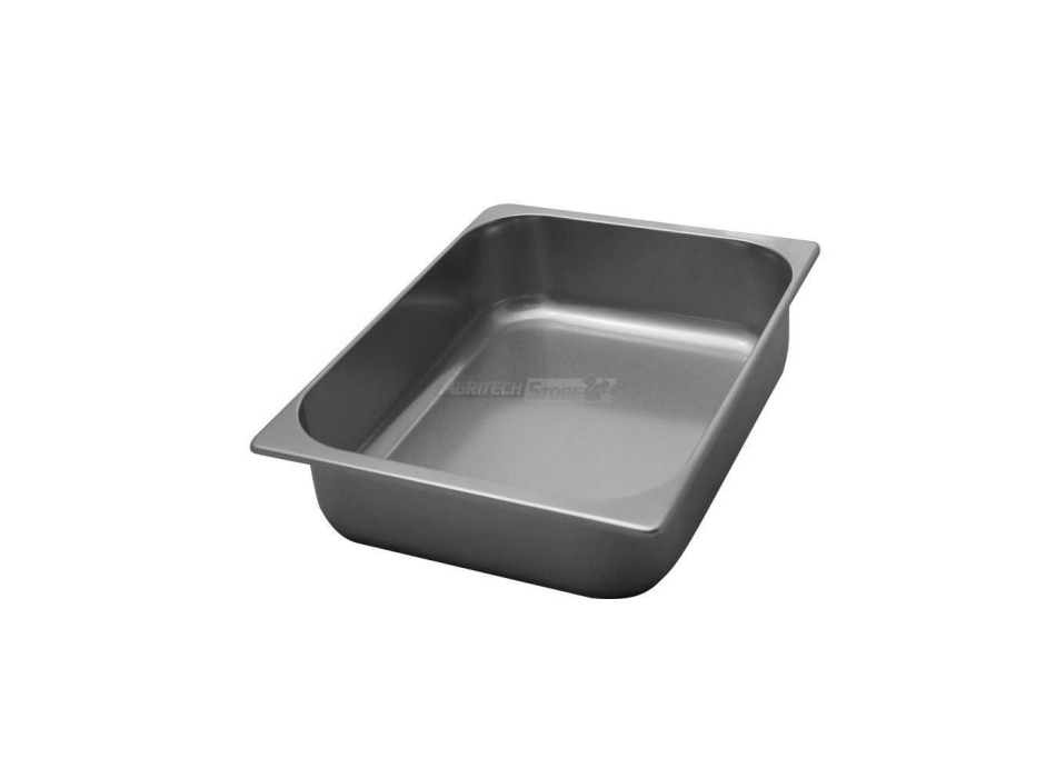 Bacinella per gelateria in acciaio inox h 80 mm spessore 0,6 mm Agritech Store