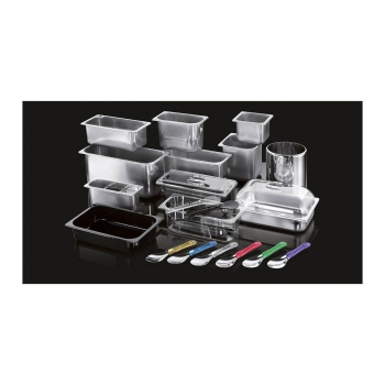 Bacinella per gelateria in acciaio inox h 80 mm spessore 0,6 mm Agritech Store