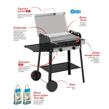 Barbecue Ferraboli ROCCIA GAS ECO LUX Agritech Store