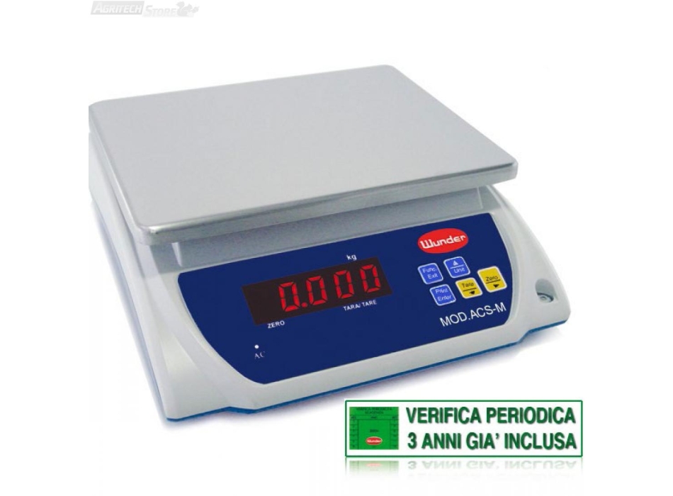 Bilancia da Tavolo "Certificata" Multiuso Portata 15/30 Kg Agritech Store