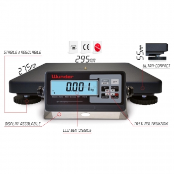 Bilancia elettronica multiuso portata 15 Kg. WB 15 Agritech Store