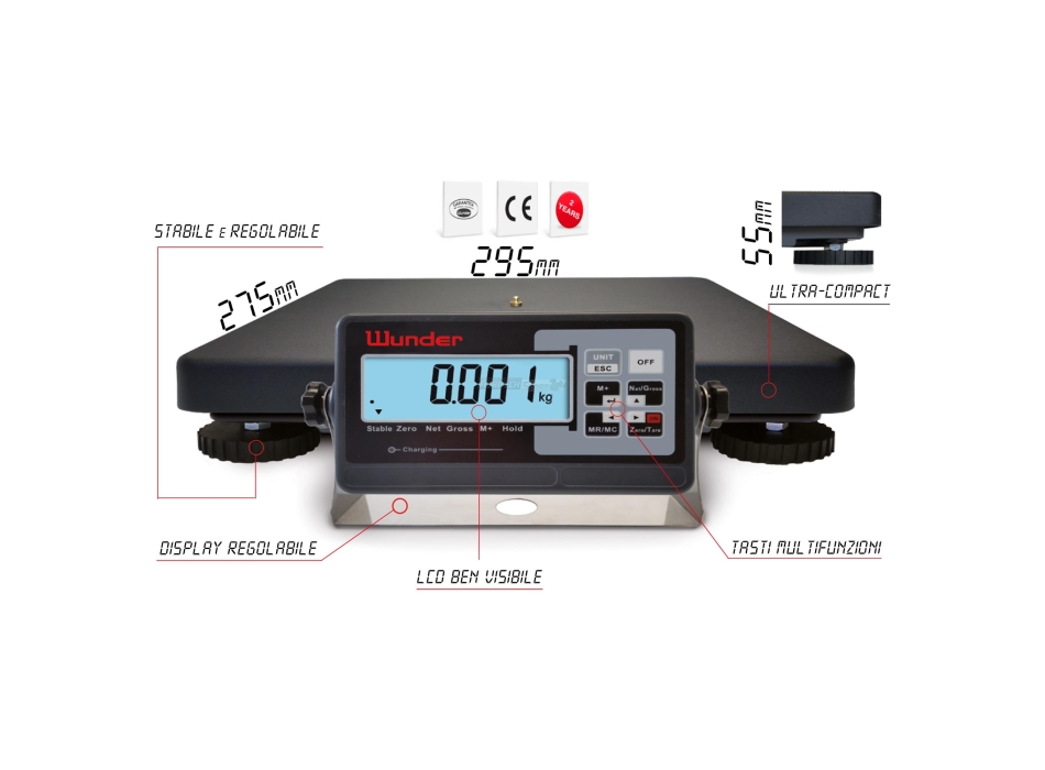 Bilancia elettronica multiuso portata 6 Kg. WB 6 Agritech Store