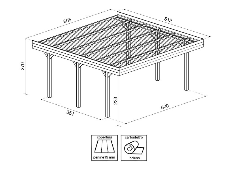 CARPORT DOPPIO CON COPERTURA Agritech Store