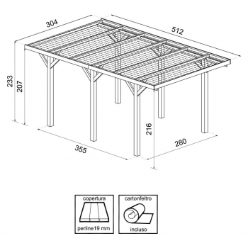 CARPORT SINGOLO SENZA COPERTURA Agritech Store