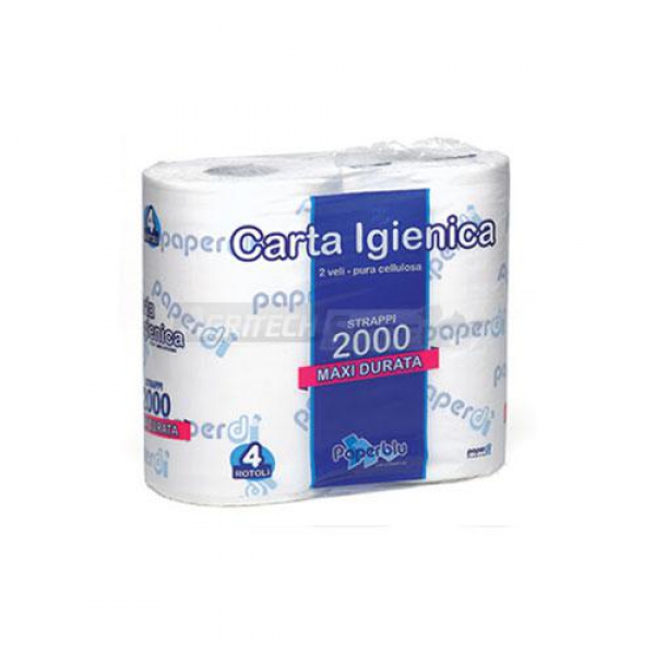 Carta Igienica Paperblu 2000 Conf. 4 Rotoli da 500 strappi Agritech Store
