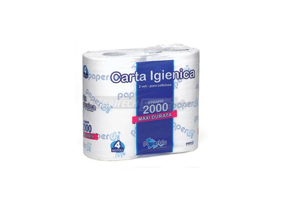Carta Igienica Paperblu 2000 Conf. 4 Rotoli da 500 strappi Agritech Store