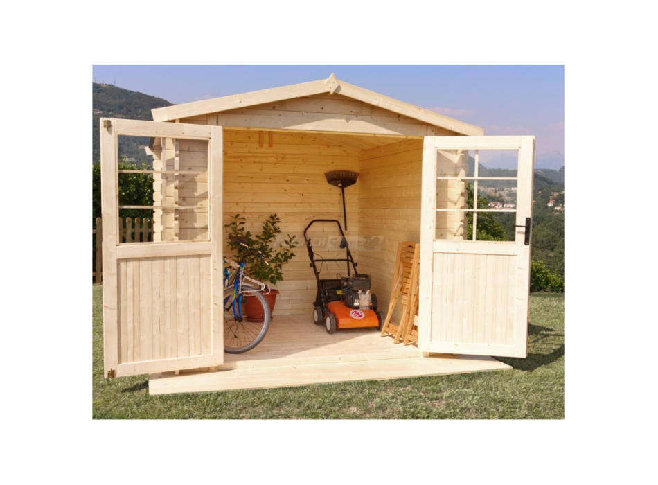 Casetta di legno in Abete grezzo - mod. Noemi 250x250 cm Agritech Store