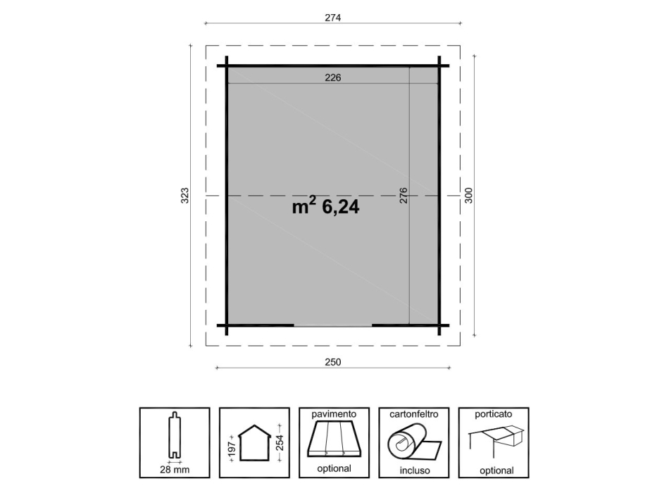 CASETTA ELENA CM. 250X300 Agritech Store