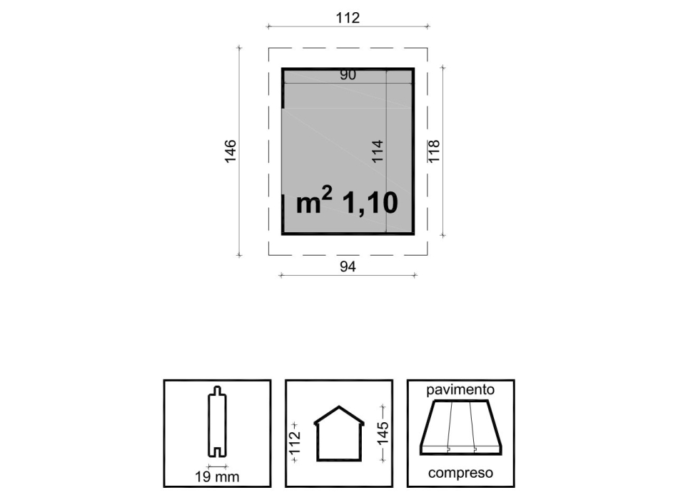 CASETTA EMILY CM. 105X130 Agritech Store