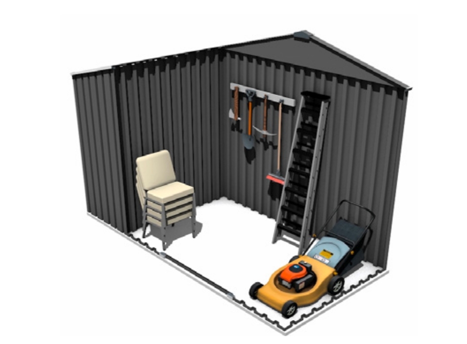 CASETTA IN METALLO GREY CON LEGNAIA Agritech Store