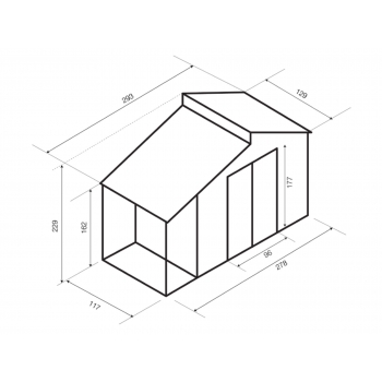 CASETTA IN METALLO GREY CON PORTICATO Agritech Store