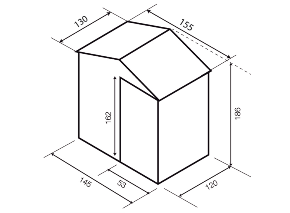 CASETTA IN METALLO IRON CM. 145X120 Agritech Store