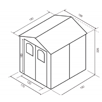 CASETTA IN RESINA ALESSIA A CM. 175X180 Agritech Store