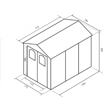 CASETTA IN RESINA ALESSIA B CM. 175X268 Agritech Store