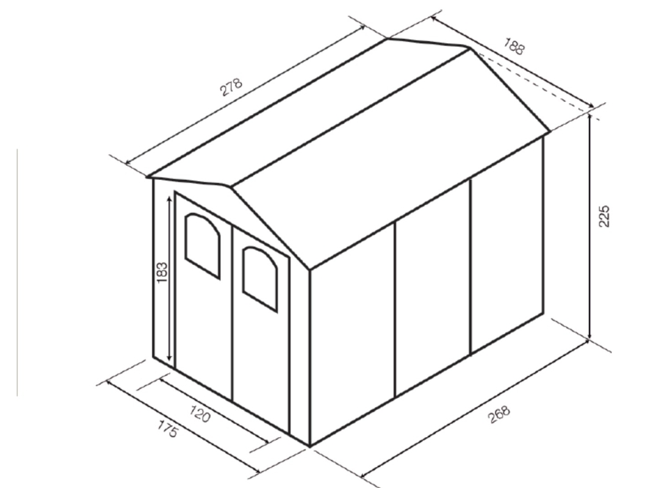 CASETTA IN RESINA ALESSIA B CM. 175X268 Agritech Store