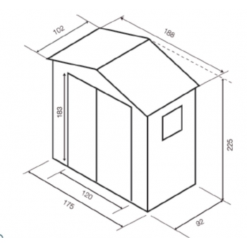 CASETTA IN RESINA ROSETTA CM. 188X102 Agritech Store
