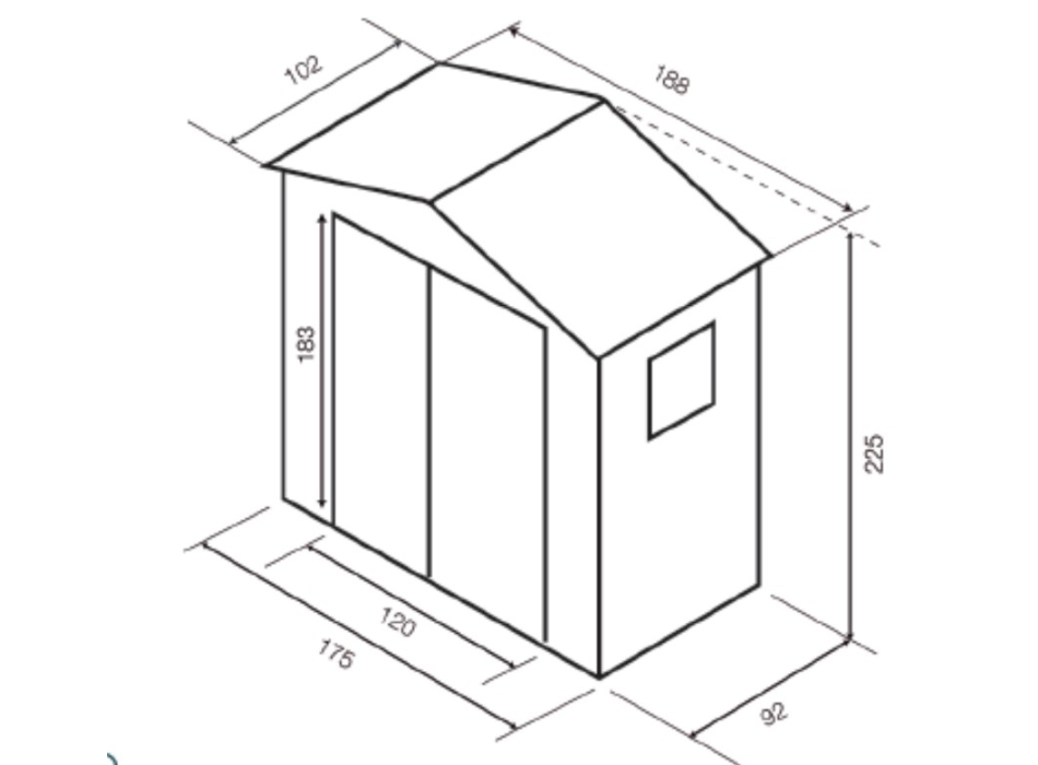 CASETTA IN RESINA ROSETTA CM. 188X102 Agritech Store