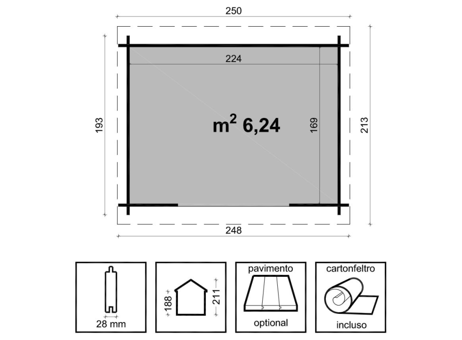CASETTA INDIA CM. 248X193 Agritech Store