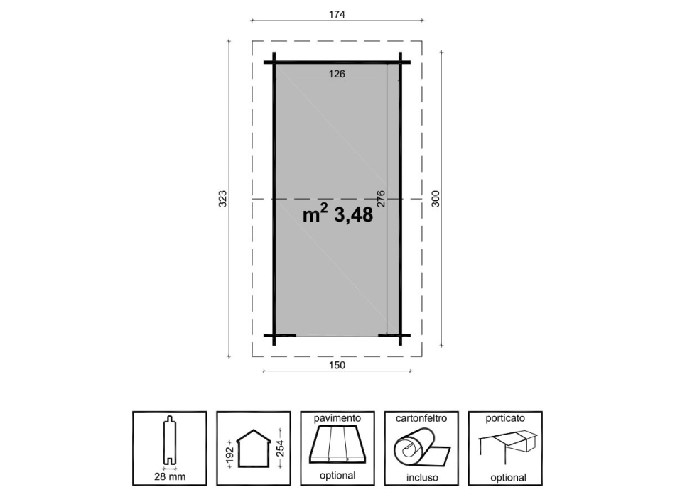 CASETTA LUCIA CM. 150X300 Agritech Store