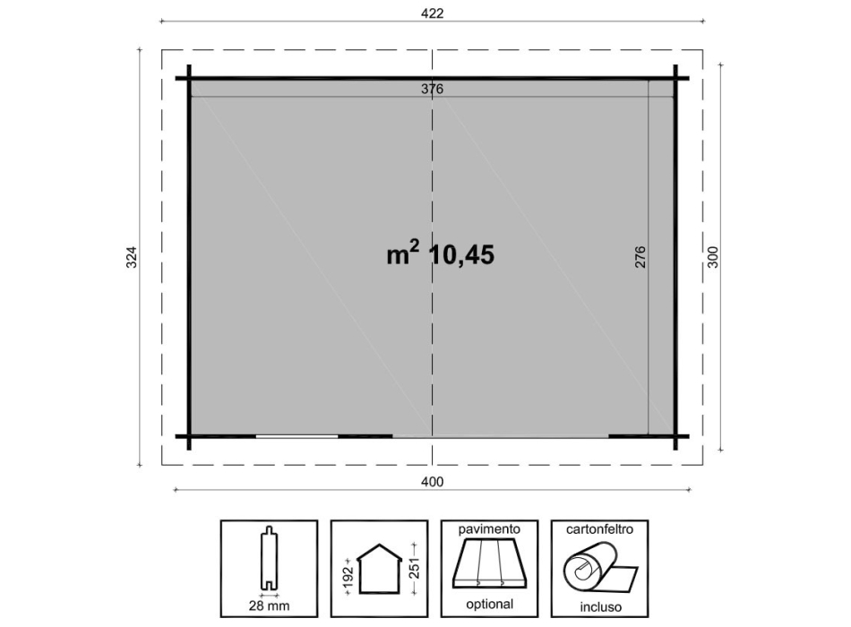 CASETTA MATILDE CM. 400X300 Agritech Store