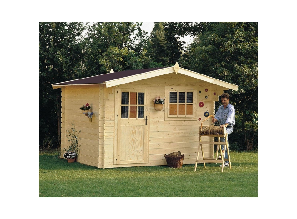 Casetta in abete naturale "Alpe Cermis" cm 318x268 Agritech Store