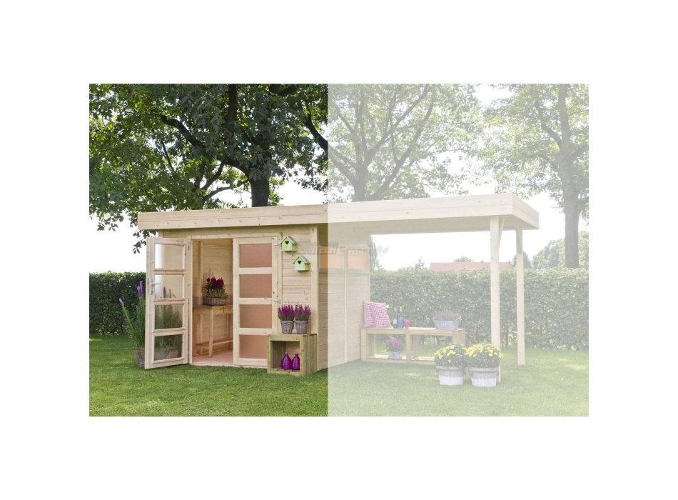 Casetta in abete naturale "Molveno" cm 303x245 Agritech Store