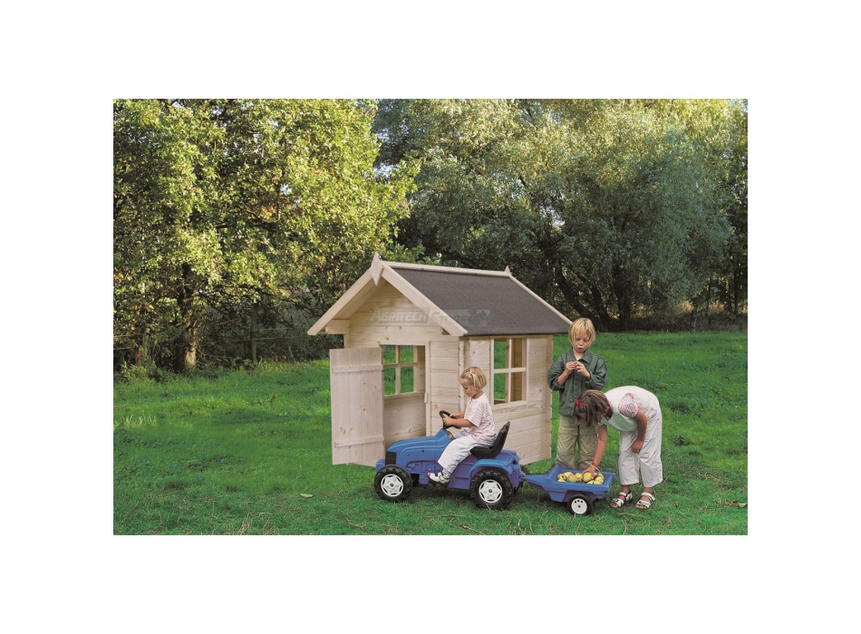 Casetta per bambini in abete naturale "Tonale" cm 128x128 Agritech Store