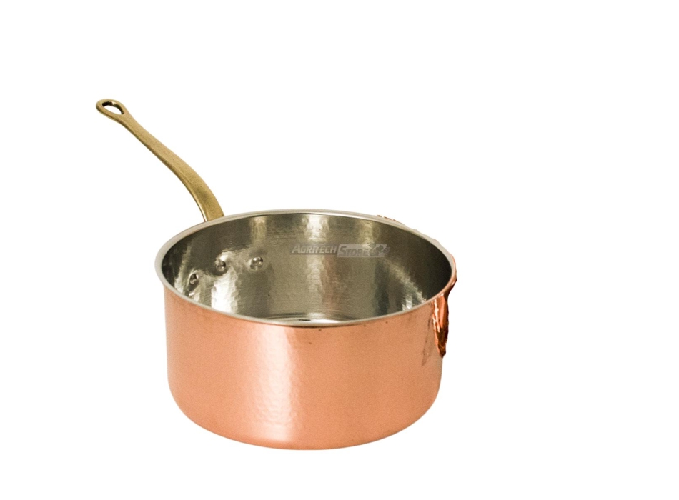 Casseruola in Rame stagnato ad 1 manico  Agritech Store
