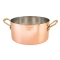 Pentola Rame stagnato con 2 manici in Ottone