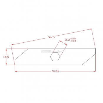 Coltello Fisso Temprato per Arieggiatore Agrinova Agritech Store