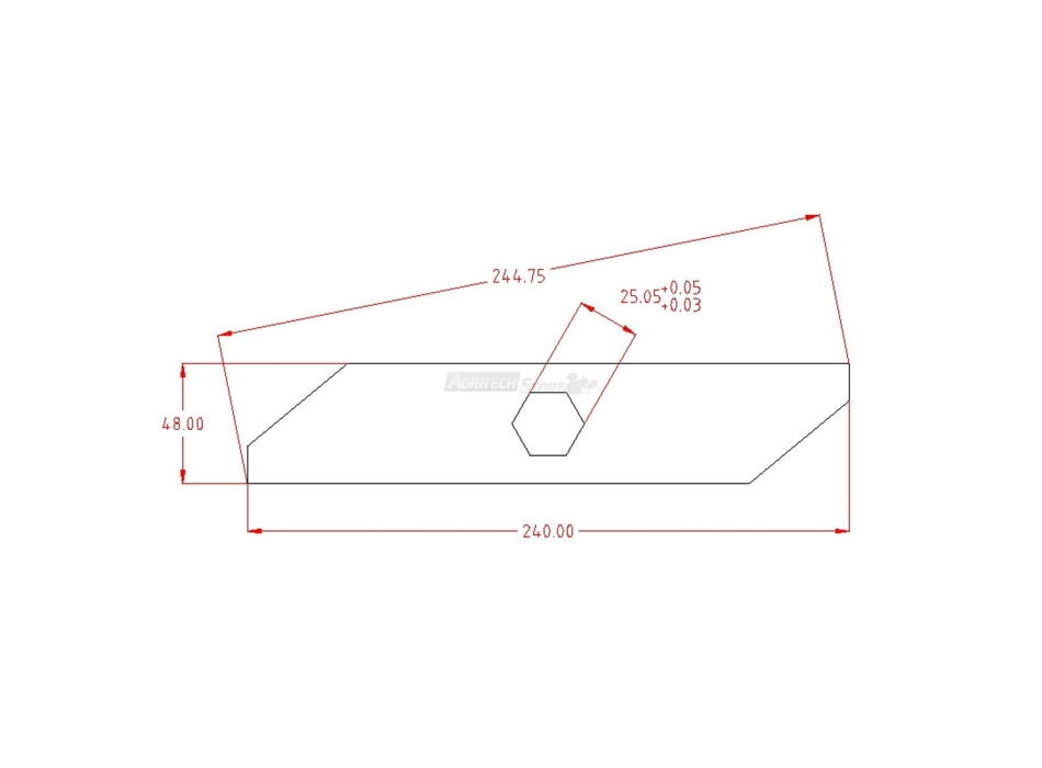 Coltello Fisso Temprato per Arieggiatore Agrinova Agritech Store