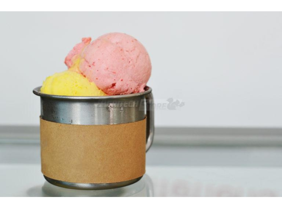 Coppa gelato "ice" in acciaio inox Ø75 mm con manico h 100 finitura sabbiata Agritech Store