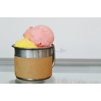 Coppa gelato "ice" in acciaio inox Ø75 mm con manico h 60 finitura meccanica Agritech Store